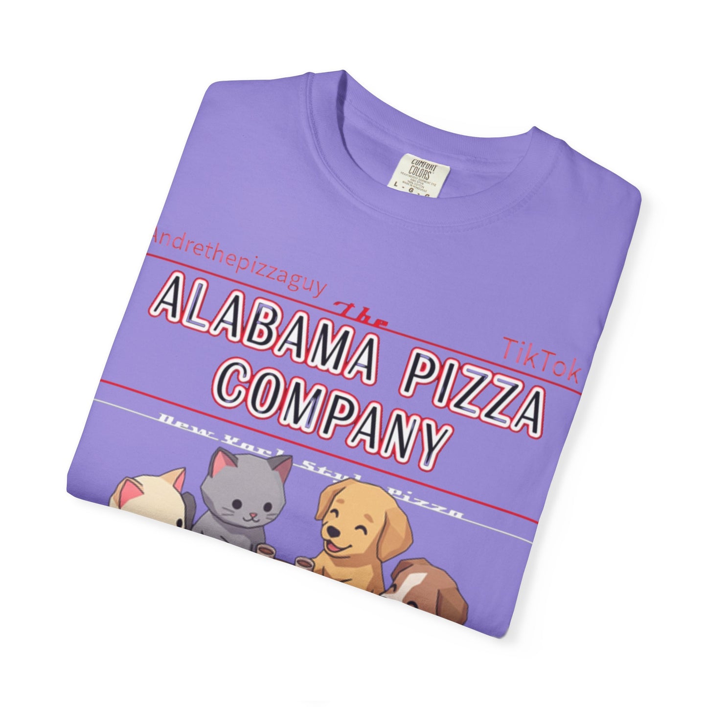 Alabama Pizza Company T-Shirt — Cute Dogs Sharing Pizza Graphic Tee