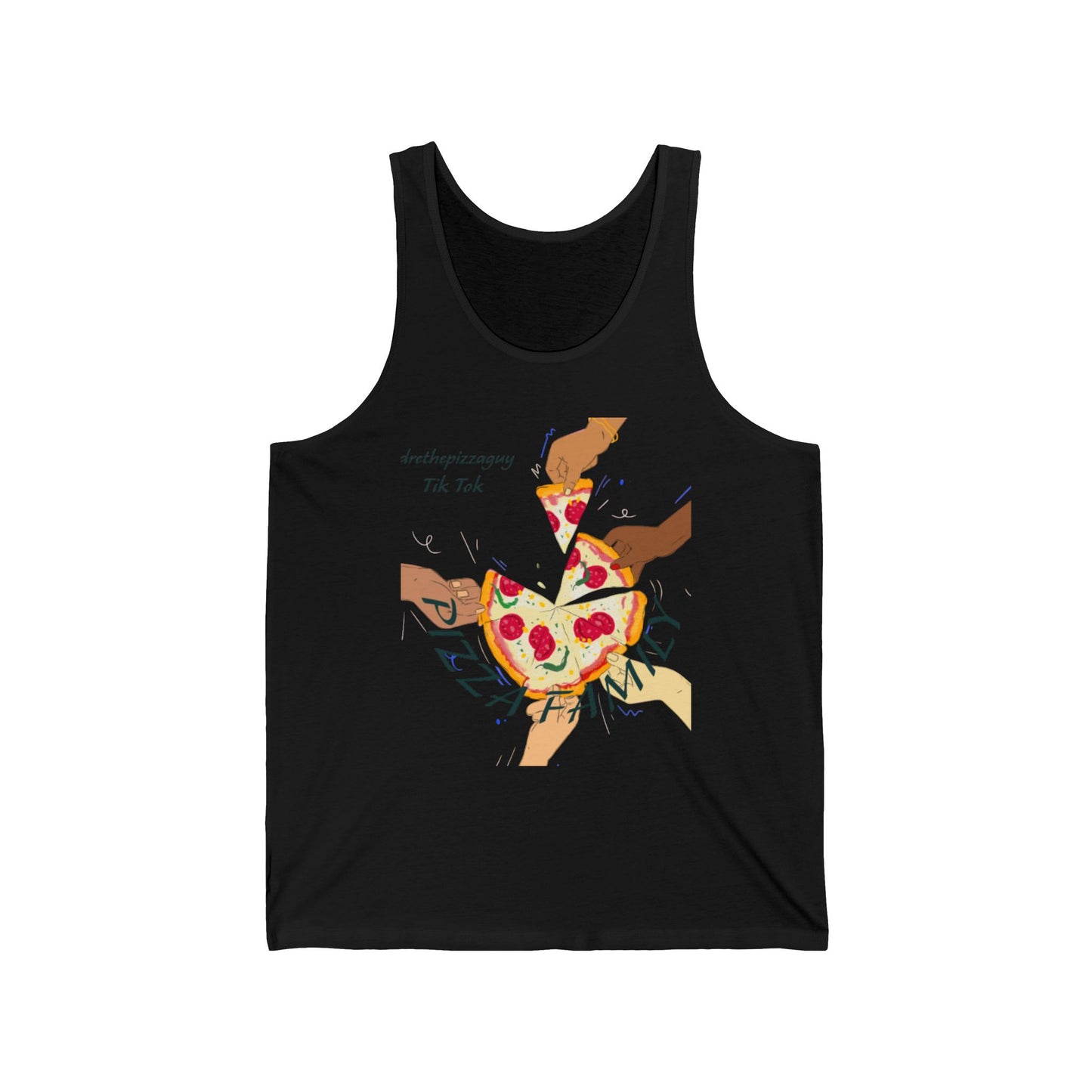 Pizza Family Tank Top — Retro Slice-Sharing Graphic