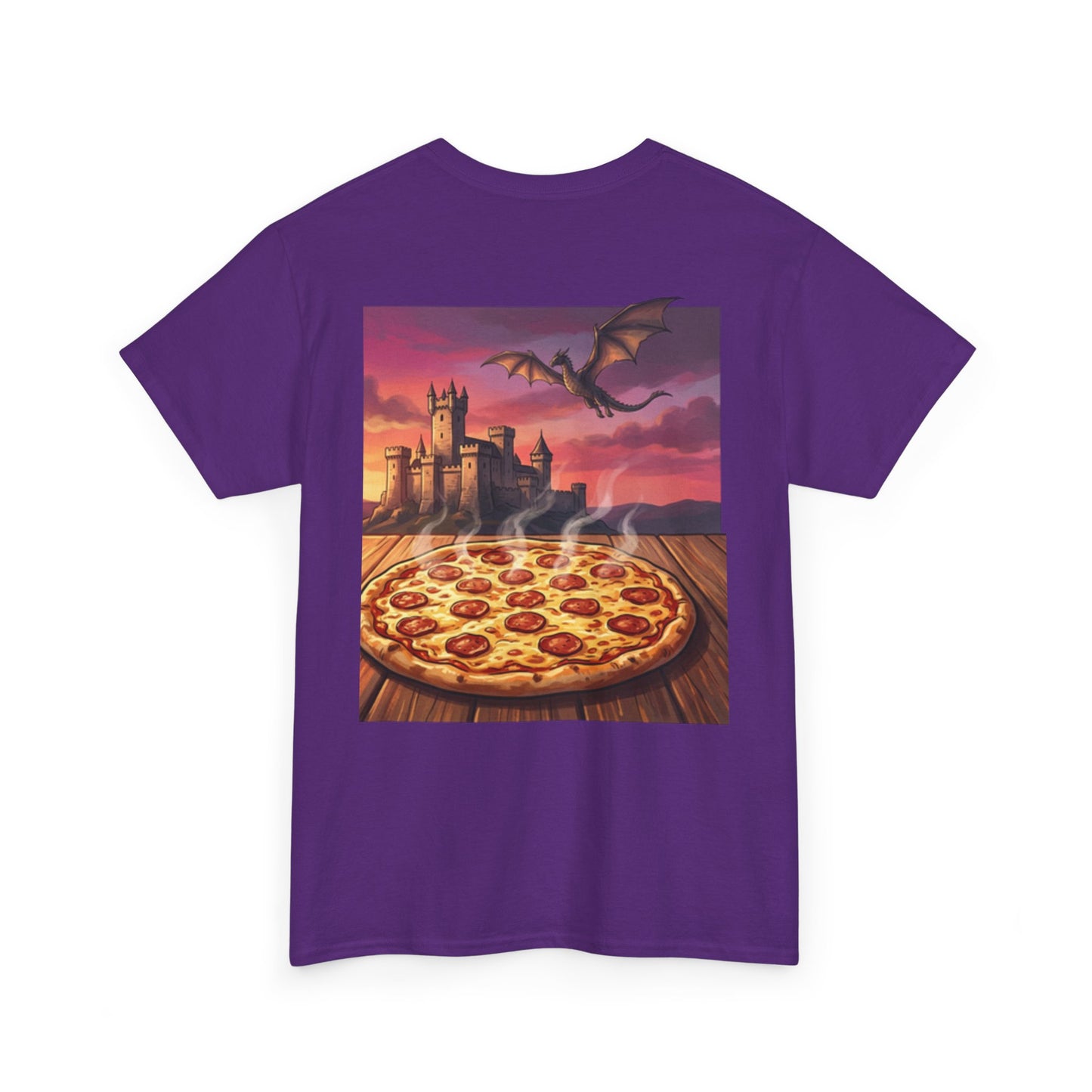 Fantasy Pizza Tee — Dragon Castle Pizza Graphic Shirt