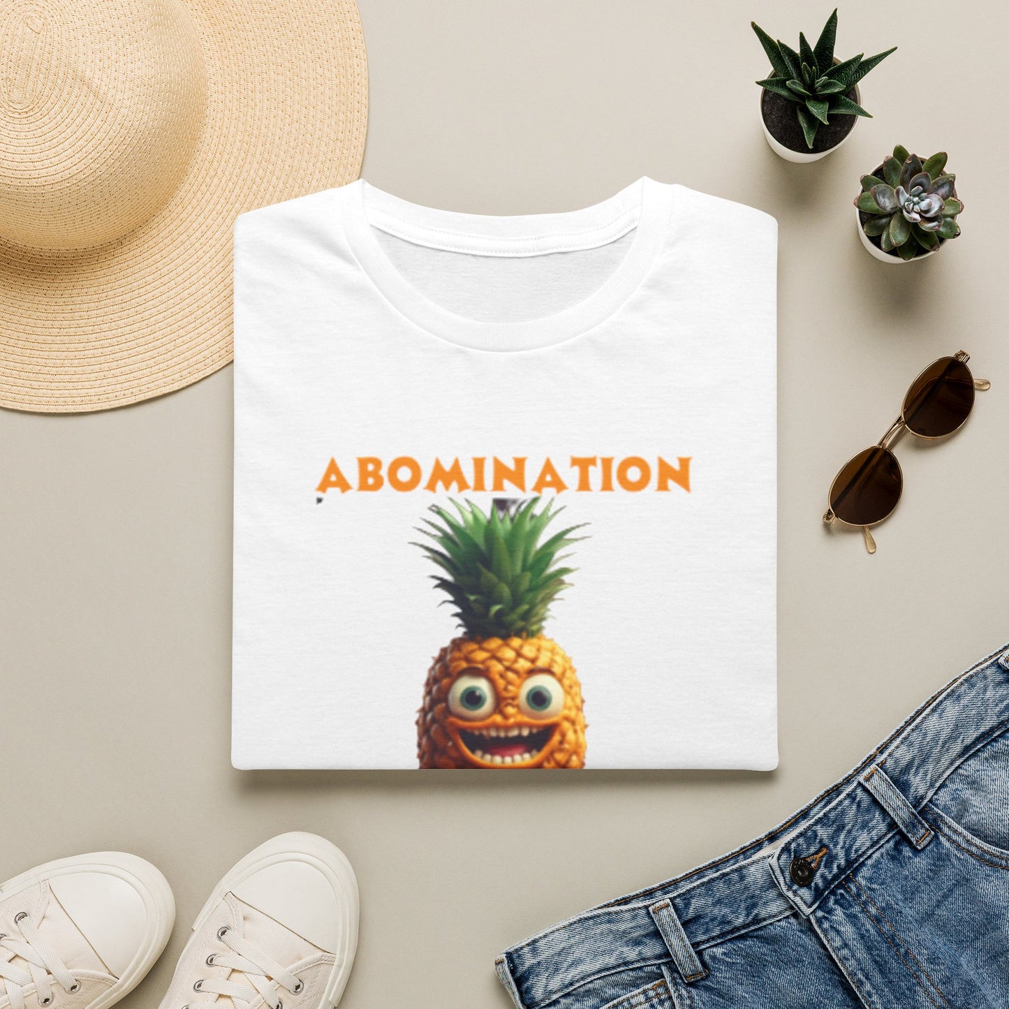 Abomination Pineapple Graphic T-Shirt — Funny Novelty Fruit Tee