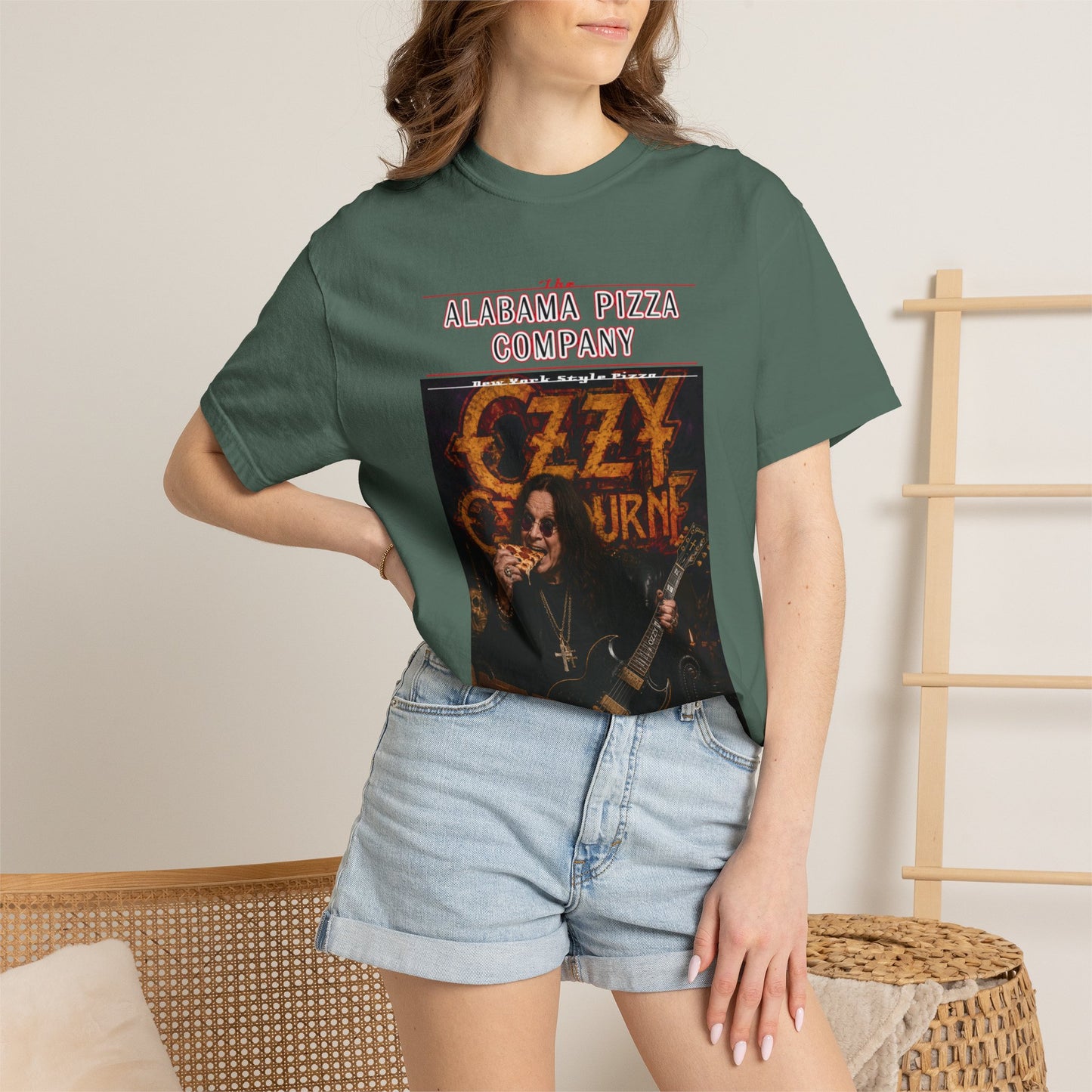 Ozzy Osbourne Pizza Company Graphic T-Shirt