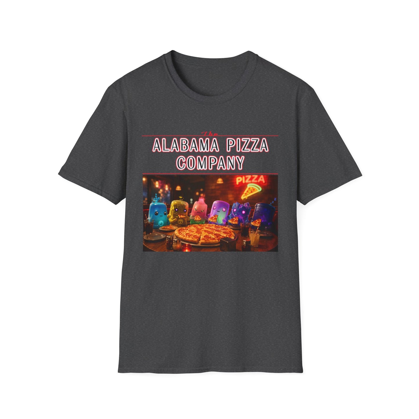 T-Shirt — "The Alabama Pizza Company" Neon Pizzeria Graphic Tee