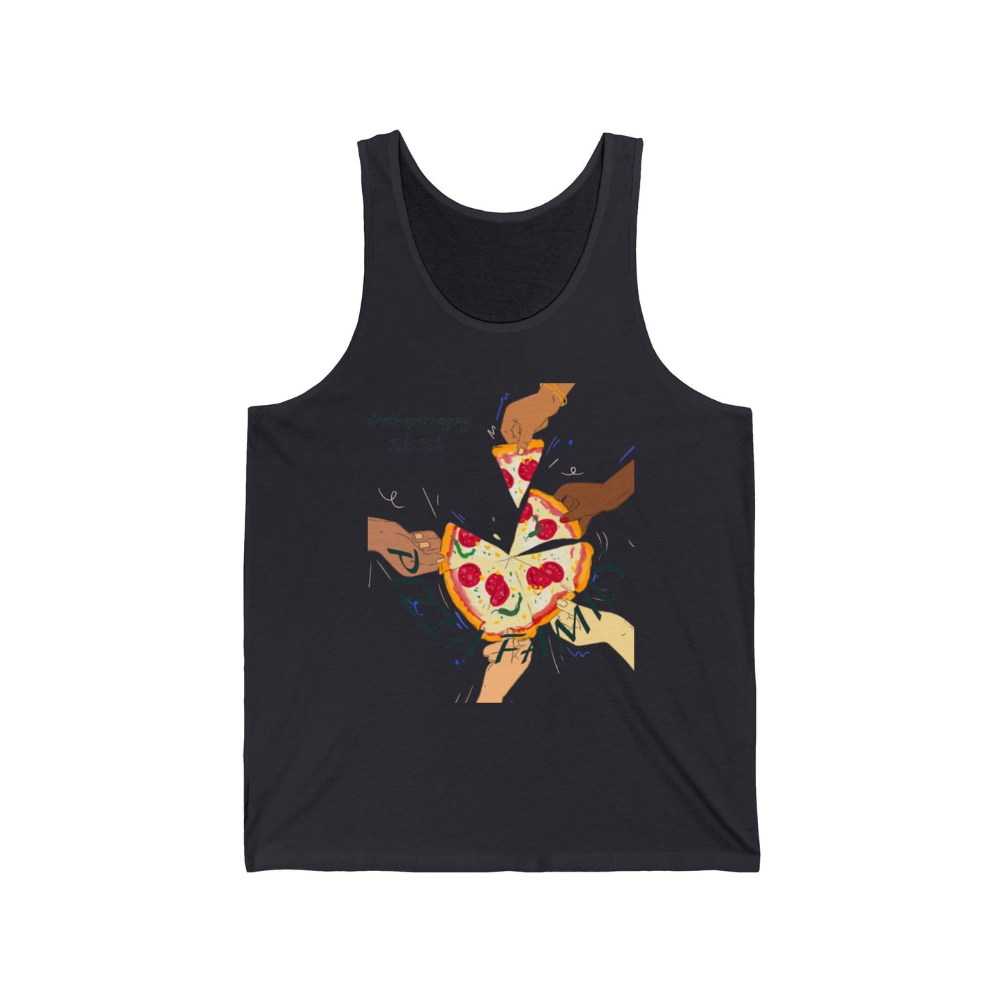 Pizza Family Tank Top — Retro Slice-Sharing Graphic