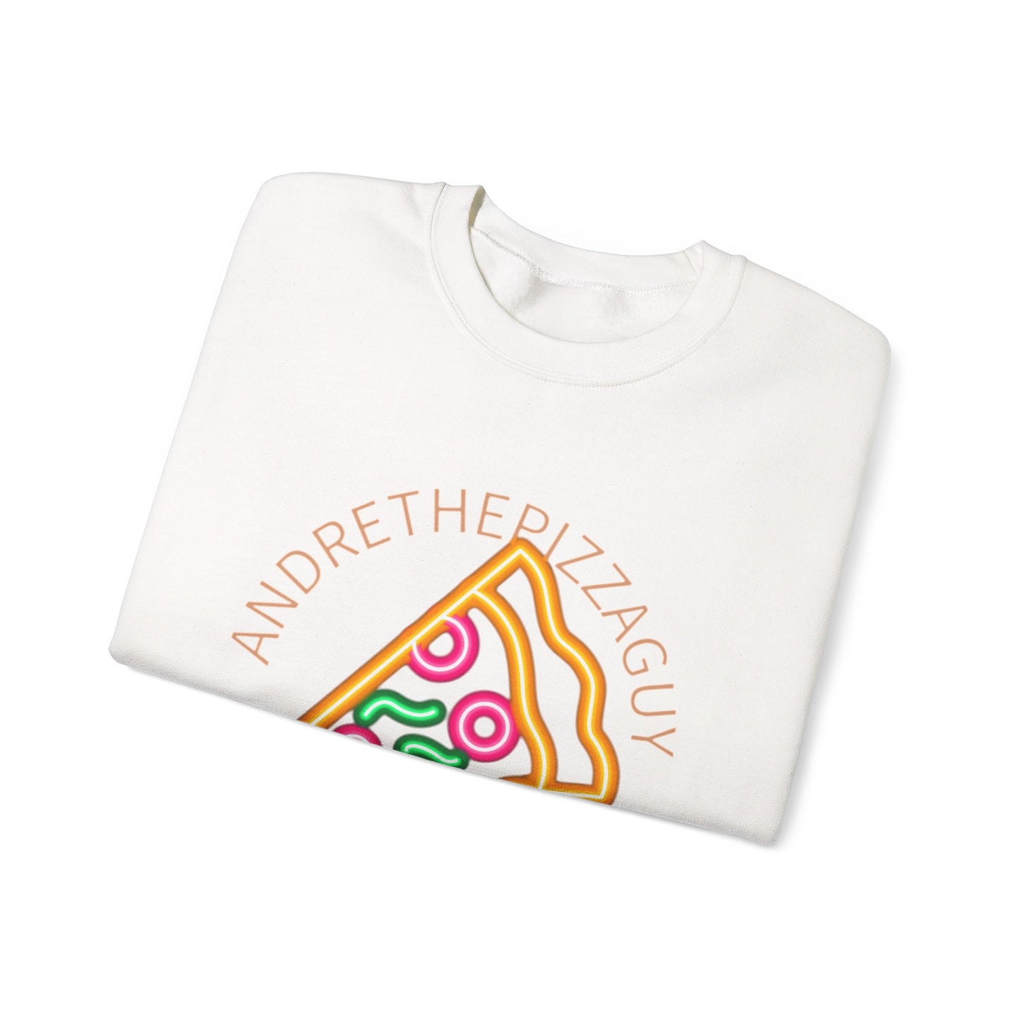 Pizza Slice Crewneck Sweatshirt — "andrethepizzaguy" TikTok Graphic