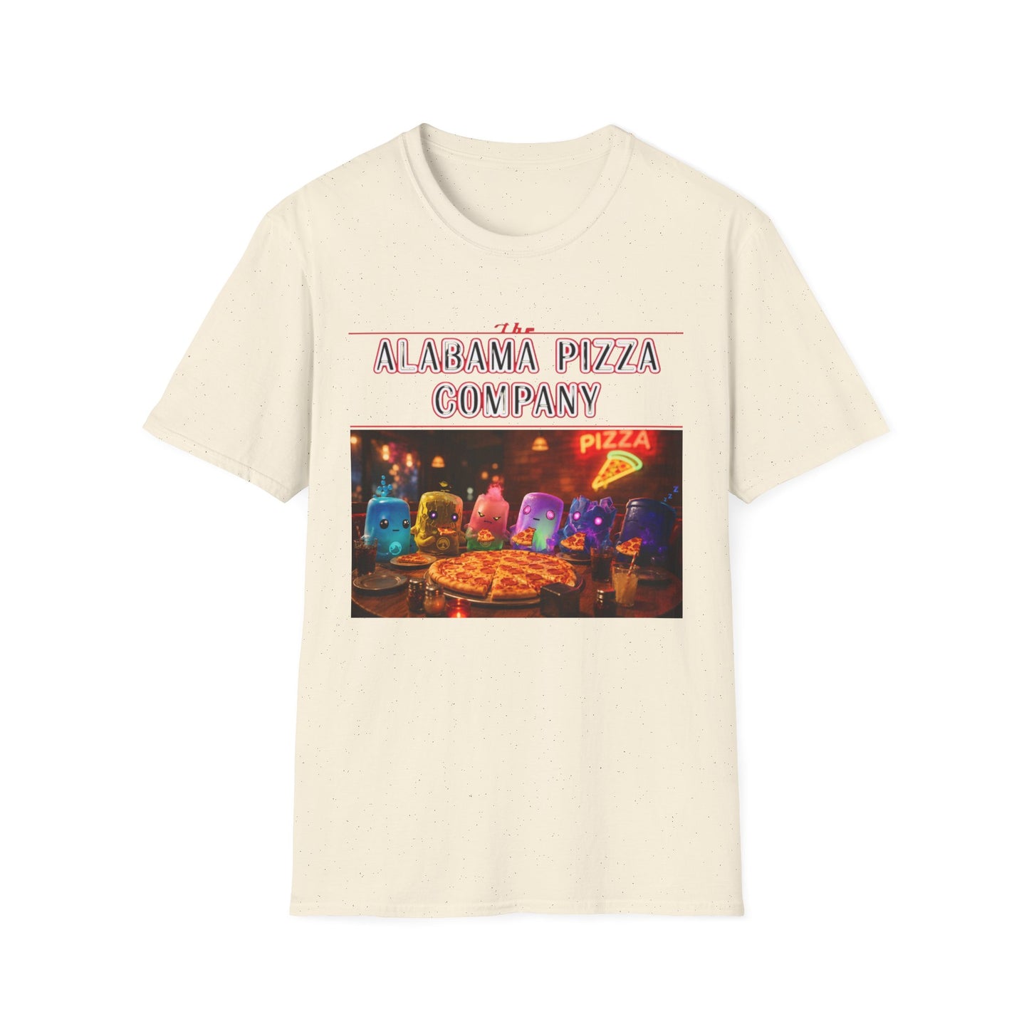 T-Shirt — "The Alabama Pizza Company" Neon Pizzeria Graphic Tee