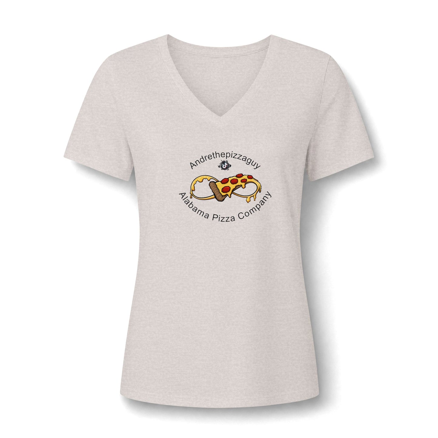 Women's V-Neck Pizza Lover Tee - 'Adventures in Delivery' Graphic