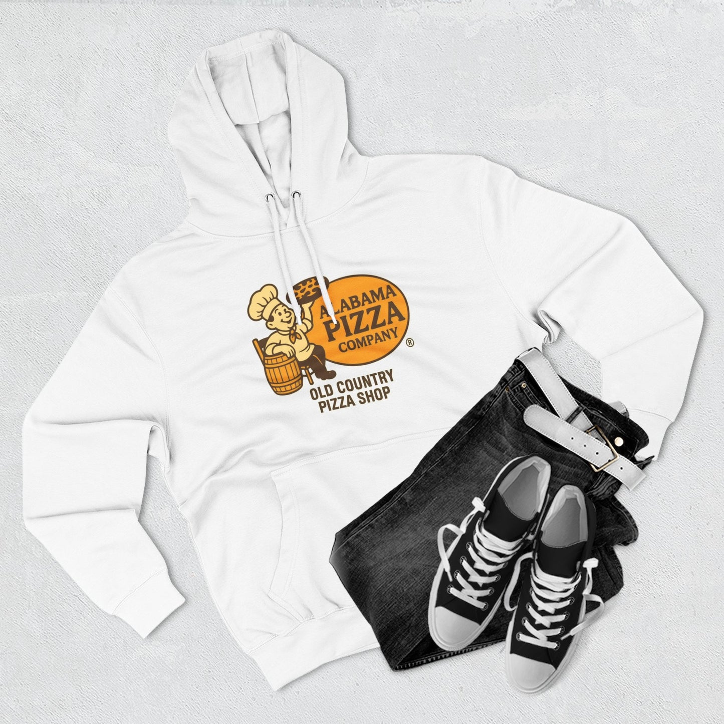 Alabama Pizza Company Logo Hoodie — Old Country Pizza Shop Pullover