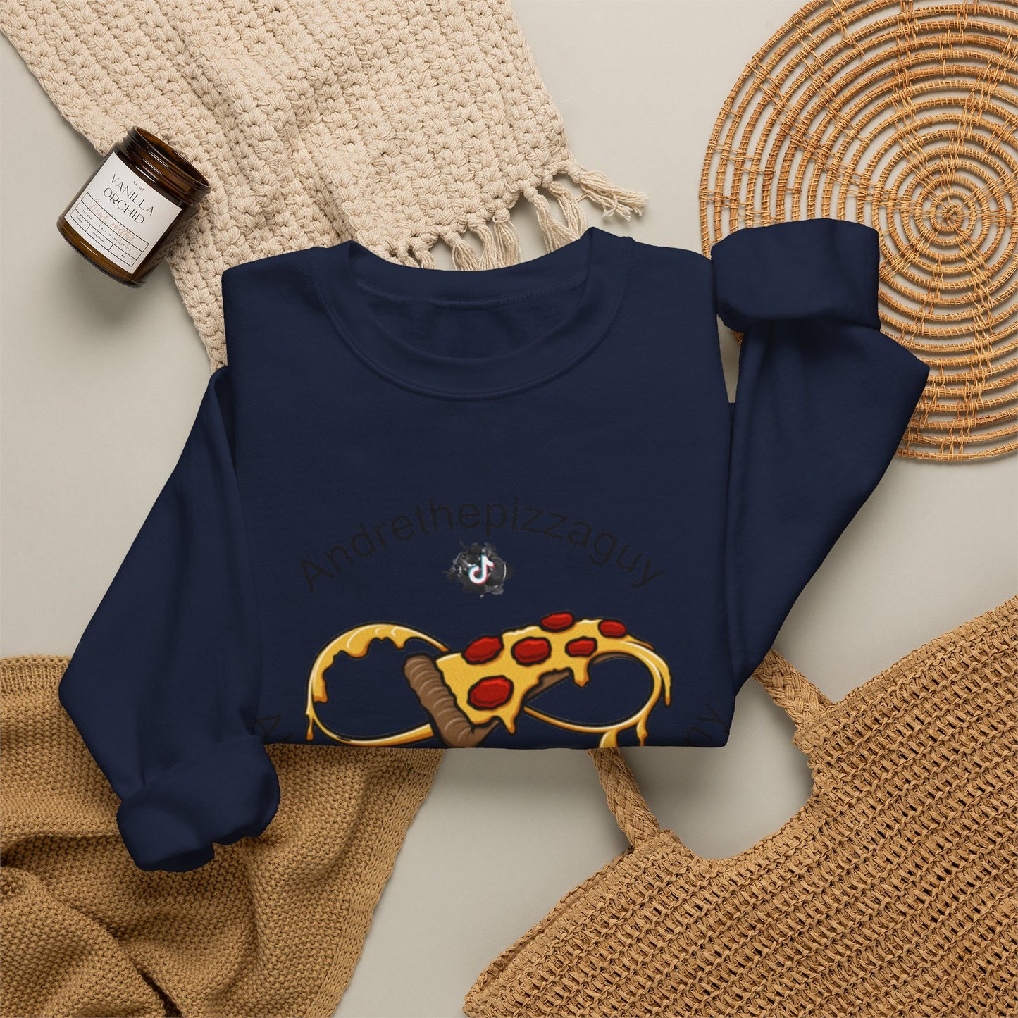 Pizza Logo Crewneck Sweatshirt — "Andrethepizzaguy" Alabama Pizza Company